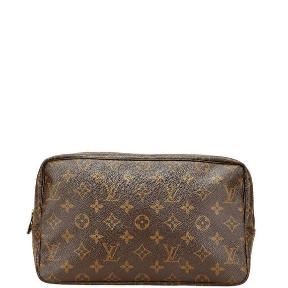 Louis Vuitton Monogram Trousse Toilette 28 Second Bag Clutch Bag M47522 Brown - Picture 1 of 10